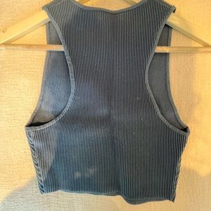 Dark blue crop top aritzia top